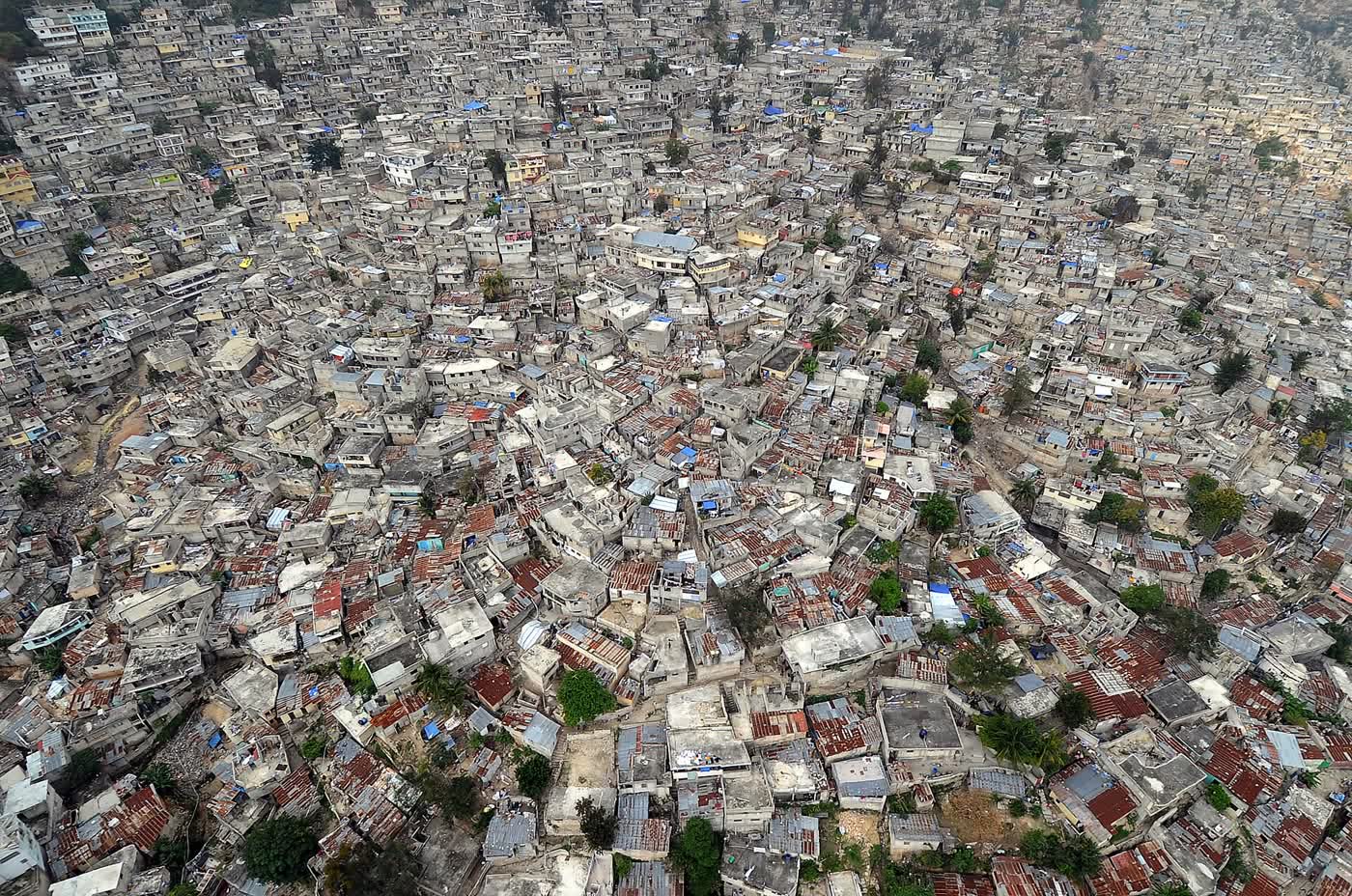 Vista aérea de Puerto Príncipe, Haití